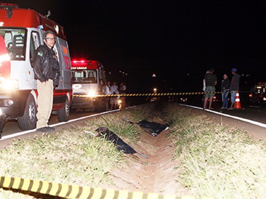 atropelamento de famílai