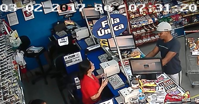 Imagens da acao criminosa
