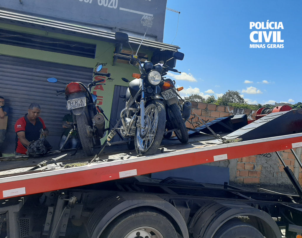 Polícia apreende motocicletas adulteradas em Ribeirão das Neves - Foto: Divulgação/PCMG