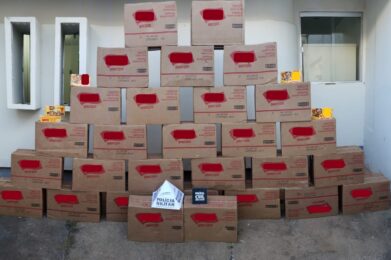 Ação conjunta recupera 870 caixas de chocolates de carga em Campos Altos - Foto: Divulgação/PCMG