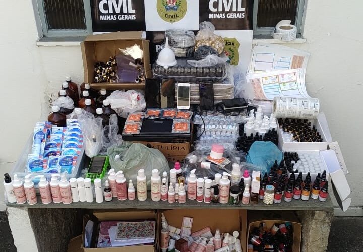 Família é presa por suspeita de adulteração e comercialização de cosméticos em Contagem - Foto: Divulgação/PCMG