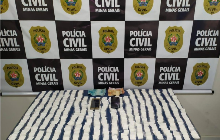 Polícia prende suspeito por tráfico de drogas em Campo Belo - Foto: Divulgação/PCMG