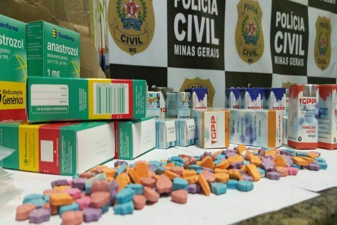 Polícia apreende 300 comprimidos de ecstasy e anabolizantes em Juiz de Fora - Foto: Divulgação/PCMG