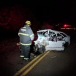 Homem morre e cinco ficam feridas após acidente na LMG-849, entre Campos Gerais e Campo do Meio - Foto: Divulgação/Corpo de Bombeiros