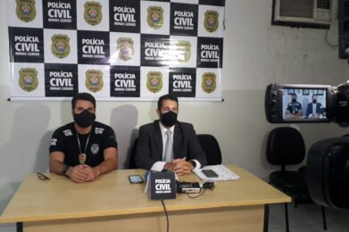 Coletiva de imprensa passou informações sobre a prisão da ex-prefeita de Morro do Pilar - Foto: Divulgação/ Polícia Civil de Minas Gerais