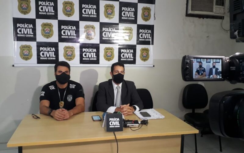Coletiva de imprensa passou informações sobre a prisão da ex-prefeita de Morro do Pilar - Foto: Divulgação/ Polícia Civil de Minas Gerais