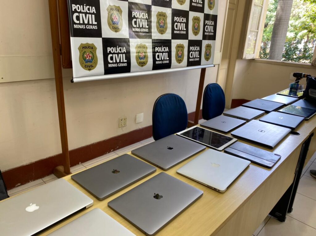 Polícia Civil prende dupla por receptação e recupera notebooks em BH - Foto: Divulgação/PCMG