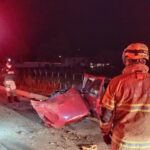 Quatro jovens ficam feridos em acidente na BR-459, em Congonhal - Foto: Divulgação/CBMMG