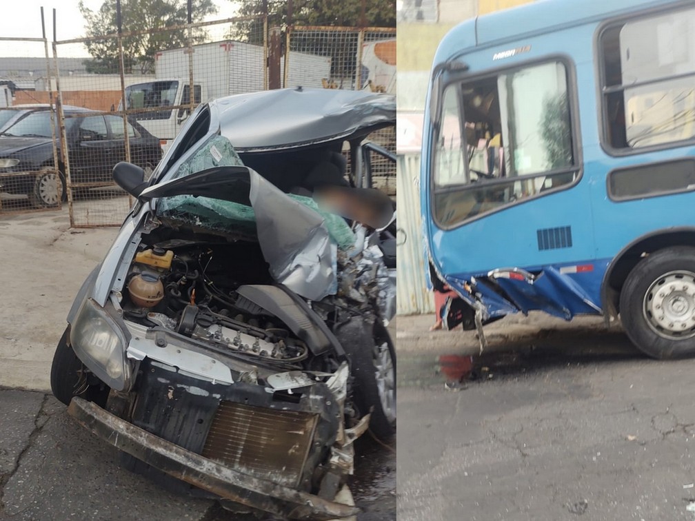 Motorista de carro morre em acidente com ônibus no Nova Cintra, em BH - Foto: Reprodução