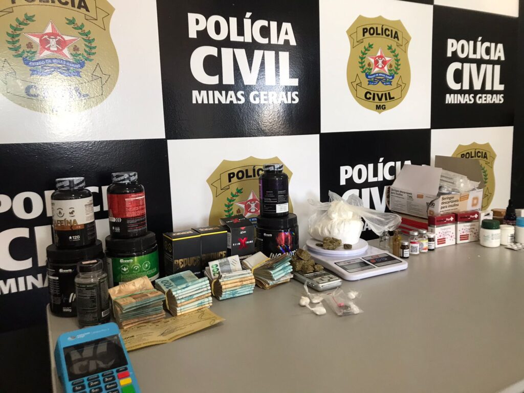 Suspeito é preso por tráfico de drogas em Paracatu - Foto: Divulgação/PCMG