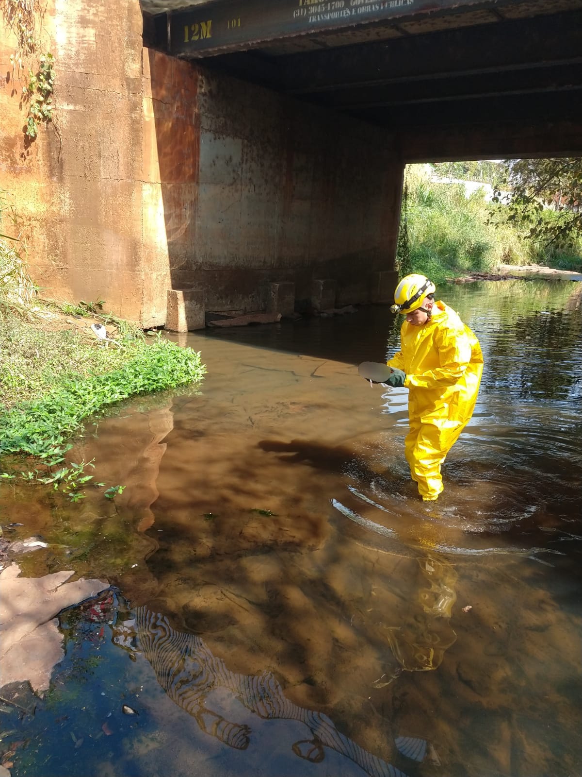 Feto é encontrado dentro de córrego São José em Ituiutaba - Foto: Divulgação/Corpo de Bombeiros