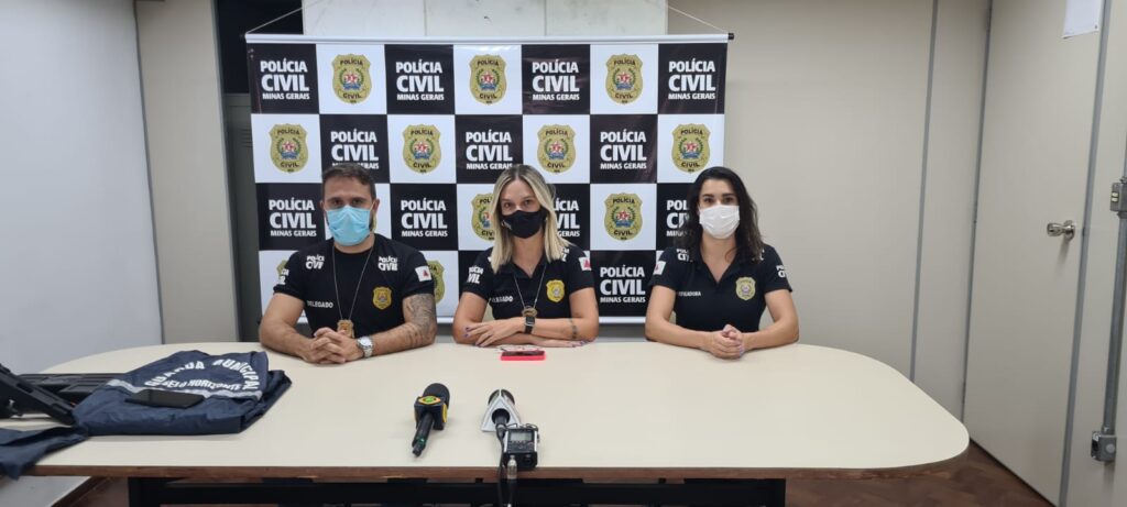 Delegados Diego Lopes, Renata Ribeiro Fagundes e a investigadora Carolina Madureira Viana - Foto: Divulgação/PCMG