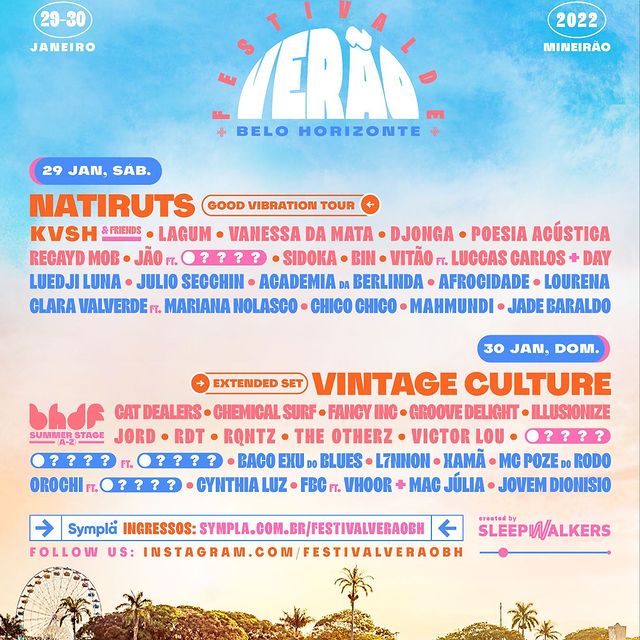 Festival de Verão BH 2022 terá 3 palcos e mais de 60 artistas 1 Festival de Verão BH 2022 terá 3 palcos e mais de 60 artistas - Foto: Divulgação