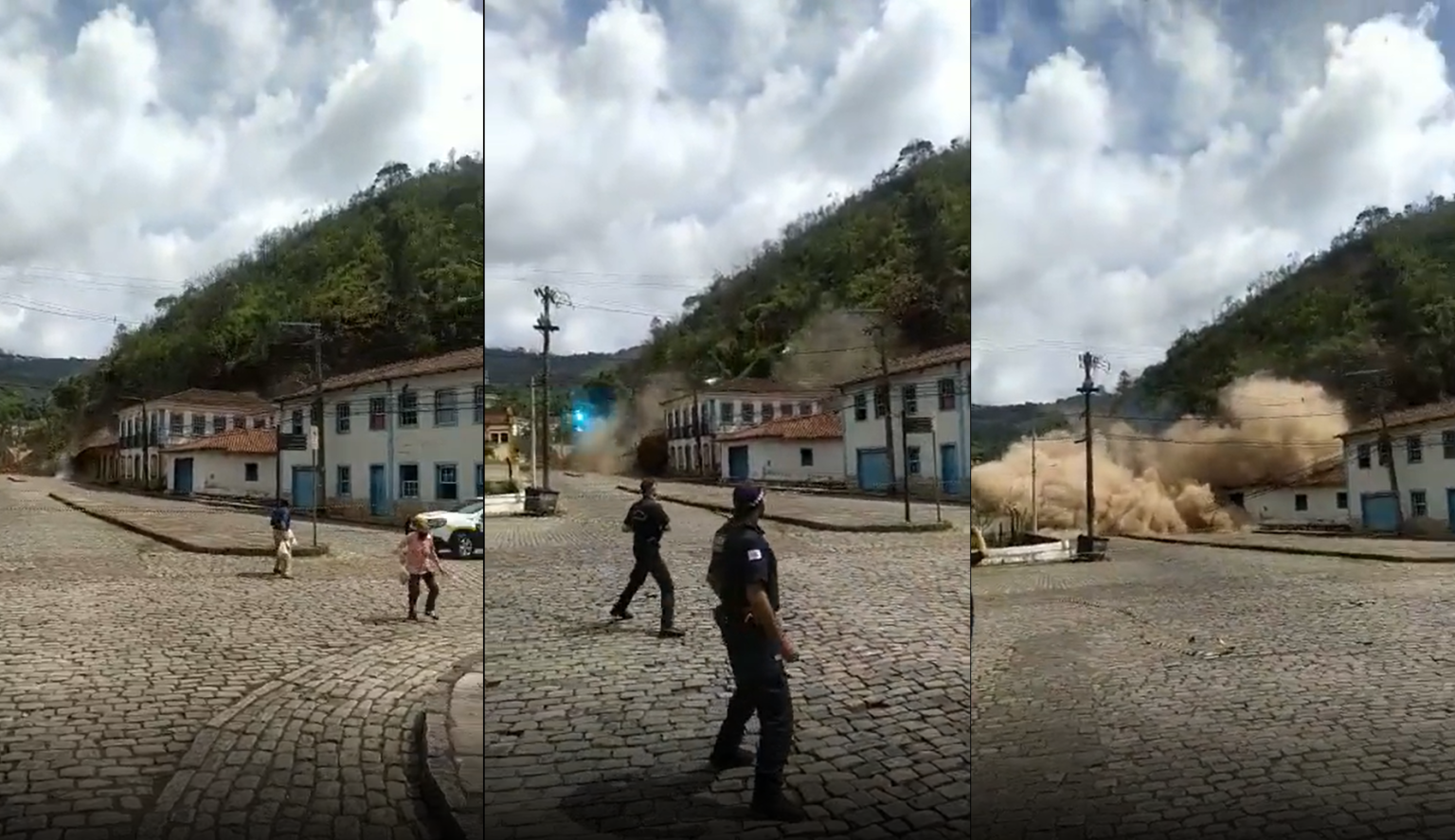 Barranco desaba em casarões históricos em Ouro Preto - Foto: Reprodução