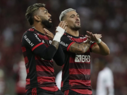 Gabriel e Arrascaeta do Flamengo - Foto: Givan de Souza/Flamengo