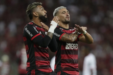 Gabriel e Arrascaeta do Flamengo - Foto: Givan de Souza/Flamengo