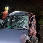 Mulher e criança ficam feridas em acidente na BR-491, em Areado - Foto: Divulgação/CBMMG