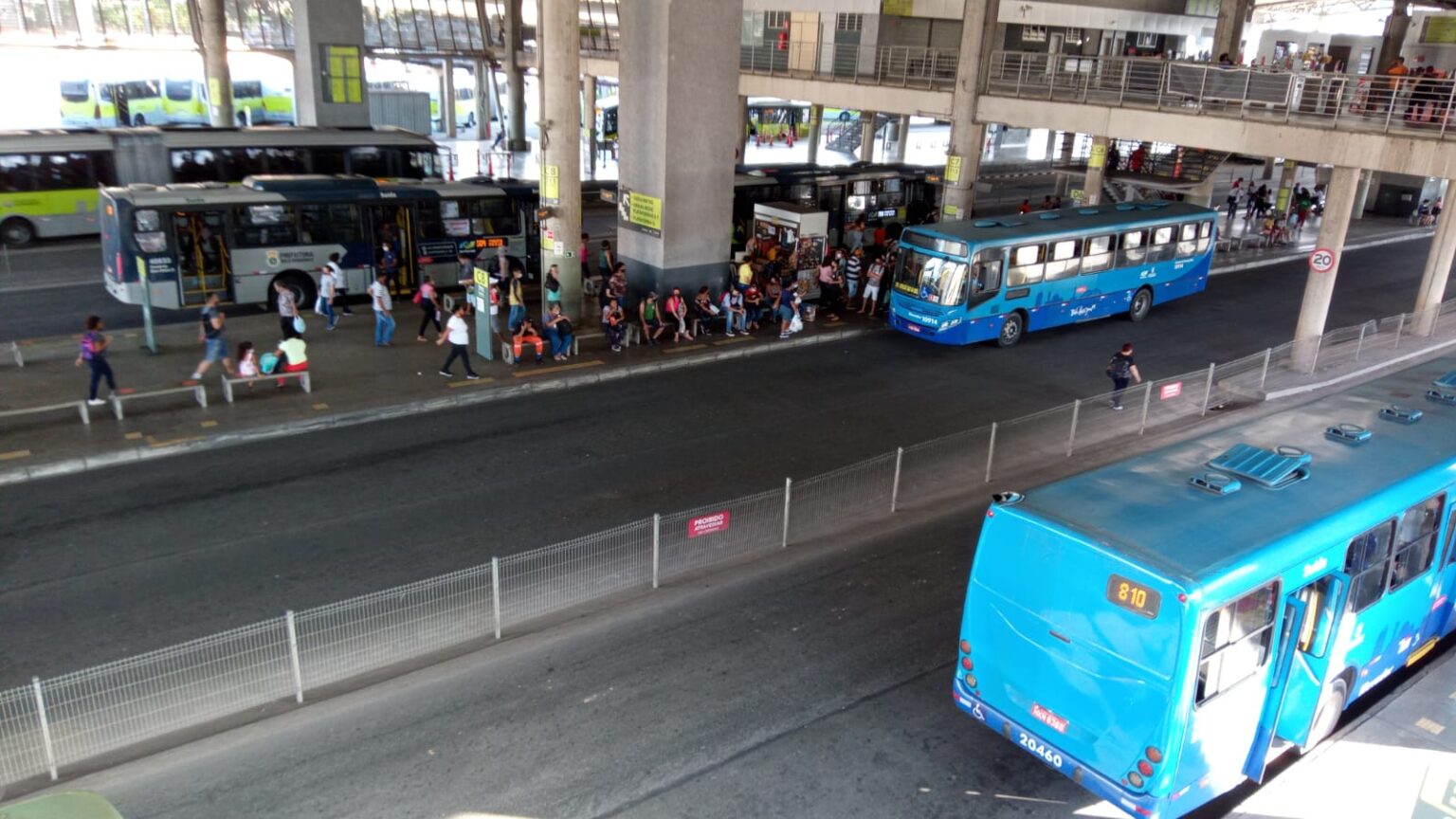 Suspeito é baleado após atacar ônibus e ferir motorista em estação de BH - Foto: Elberty Valadares/Por Dentro de Minas