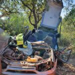 Uma pessoa morre e quatro jovens ficam feridos após acidente na BR-352, entre Martinho Campos e Abaeté - Foto: Divulgação/CBMMG
