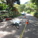 Ciclista morre após acidente com moto na MG-265, em Carangola - Foto: Divulgação/PMRv