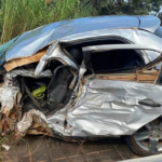 Motorista morre e três pessoas ficam feridas após acidente na MG-420 em Pompéu – Foto: Divulgação/PMRv