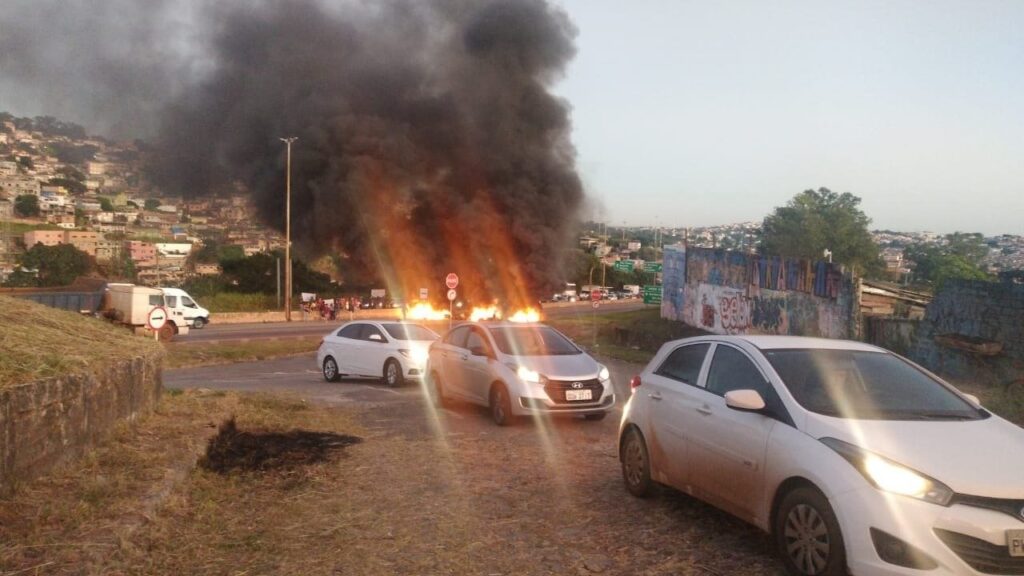 Anel Rodoviário de Belo Horizonte é liberado após protesto de moradores - Foto: Reprodução/Redes Sociais