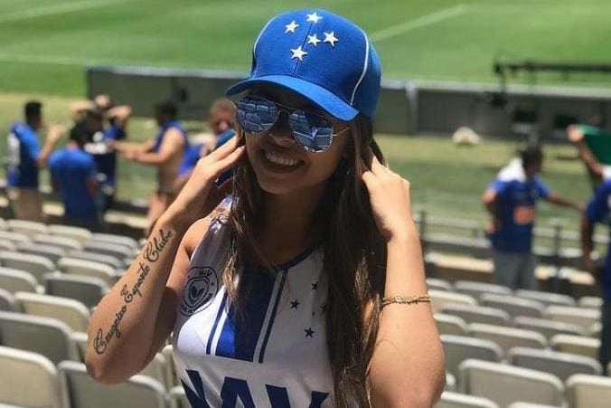 Thayná Fabri, torcedora do Cruzeiro - Foto: Reprodução/Redes Sociais