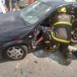 Acidente deixa motorista ferido na BR-116, em Engenheiro Caldas - Foto: Divulgação/CBMMG