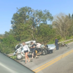 Acidente na MG-050, em Carmo do Cajuru - Foto: Divulgação/Redes Sociais