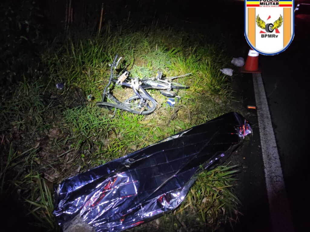 Ciclista morre atropelado por moto na MG-290, em Pouso Alegre - Foto: Divulgação/Polícia Militar Rodoviária
