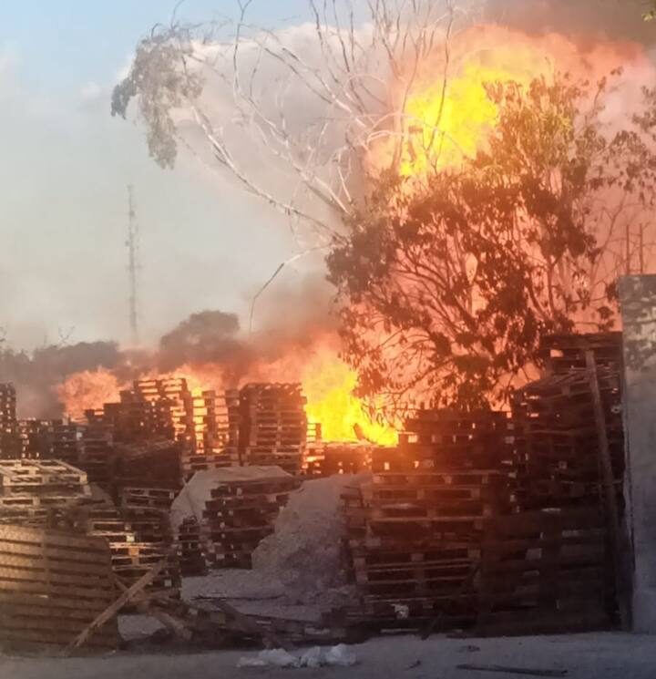 Incêndio de grande proporções atinge área de vegetação em Contagem - Foto: Divulgação/Guarda Civil de Contagem