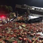 Duas pessoas morrem em grave acidente no Anel Rodoviário, no bairro Betânia, em BH - Foto: Divulgação/CBMMG