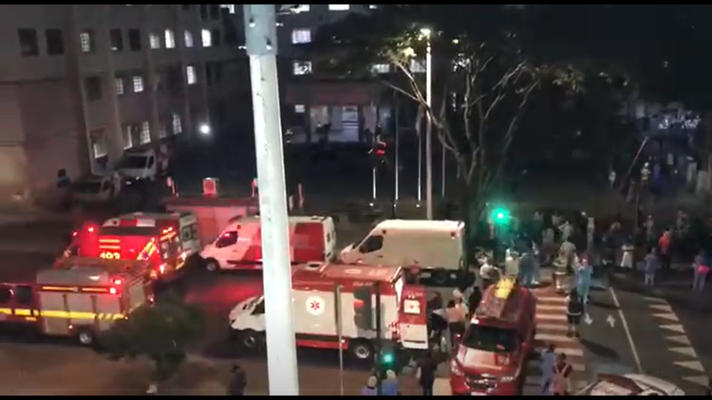 Incêndio atinge andar do CTI do Hospital Santa Casa de Belo Horizonte - Foto: Reprodução/Redes Sociais