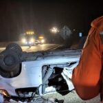 Mulher morre após carro capotar na Rodovia Fernão Dias, em Carmópólis de Minas - Foto: Divulgação/CBMMG