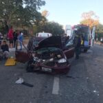 Cinco pessoas ficam feridas após acidente entre ônibus e carros na BR-116, em Tarumirim - Foto: Divulgação/CBMMG
