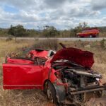 Mulher morre após capotar carro em acidente na MGC-451, em Diamantina - Foto: Divulgação/CBMMG