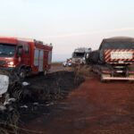Duas pessoas morrem carbonizadas após acidente na MGC-452, entre Tupaciguara e Arapora - Foto: Divulgação/CBMMG