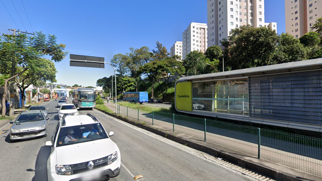 Obras interditam parcialmente trecho da Avenida Vilarinho, na Região de Venda Nova, em BH - Foto: Reprodução/Google Street View