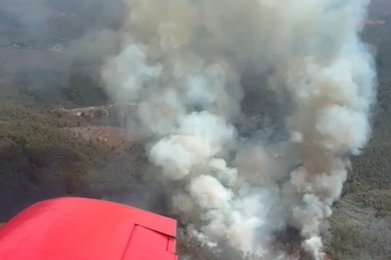 Incêndio consome mata da Serra do Gandarela em Nova Lima - Foto: Divulgação/CBMMG
