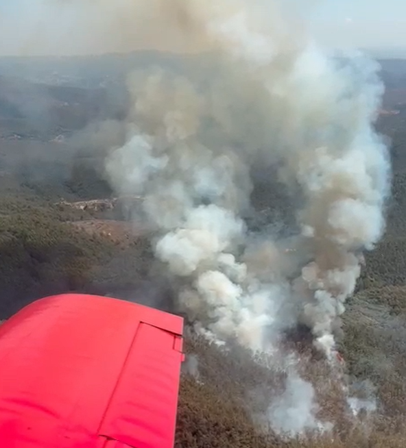 Incêndio consome mata da Serra do Gandarela em Nova Lima - Foto: Divulgação/CBMMG