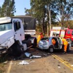 Mulher e crianças ficam feridas após acidente entre carro e carreta na MG-167, entre Varginha e Três Pontas - Foto: Divulgação/Polícia Militar Rodoviária