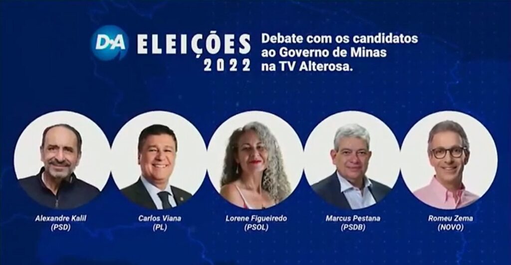 Debate da TV Alterosa para governador de Minas: veja horário, regras e candidatos - Foto: Divulgação/TV Alterosa