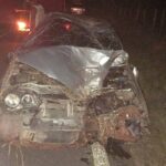 Duas pessoas morrem após acidente entre carro e moto na MG-477, em Cataguases - Foto: Divulgação/PMRv