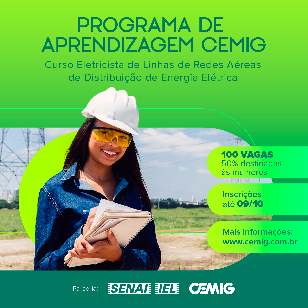 Cemig abre inscrições para processo seletivo do Programa de Aprendizagem - Foto: Divulgação/Cemig