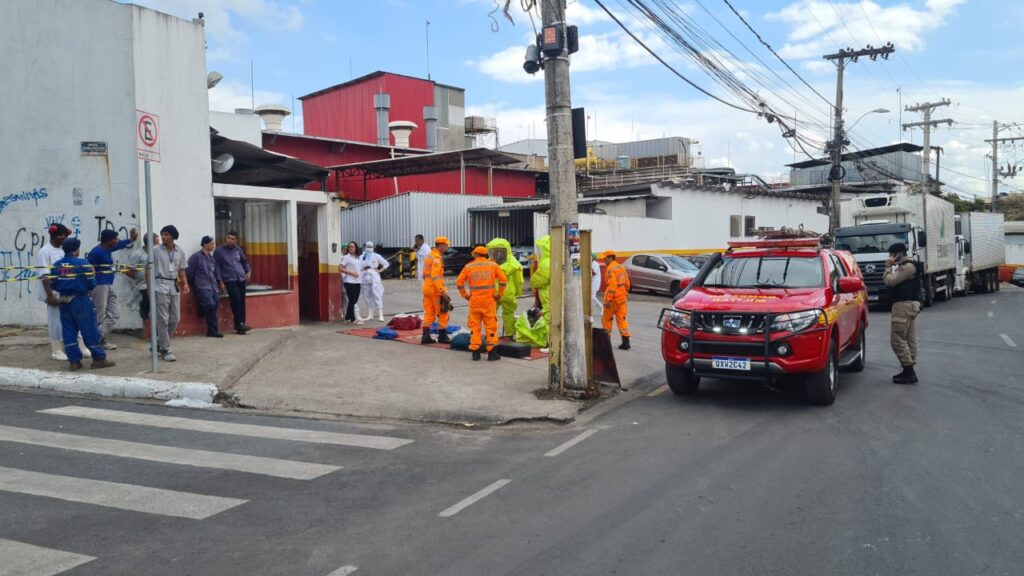 Vazamento de amônia causa intoxicação em 11 pessoas no bairro Capelinha, em Betim - Foto: Divulgação/CBMMG
