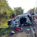 Idosa morre após acidente entre carros e caminhão na BR-262, em Sacramento - Foto: Divulgação/CBMMG