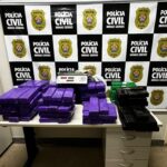 Trio é preso com mais de 100 barras de maconha no bairro Santa Cruz, em Vespasiano - Foto: Divulgação/CBMMG