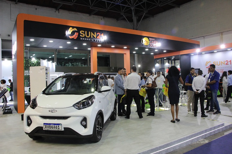 Carro elétrico chamou bastante atenção de quem estava na EXPO GD 2022 - Foto: Daniel Stone / Por Dentro de Minas