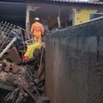 Muro desaba durante temporal de granizo e mata idoso em Piraúba (MG) - Foto: Divulgação/CBMMG
