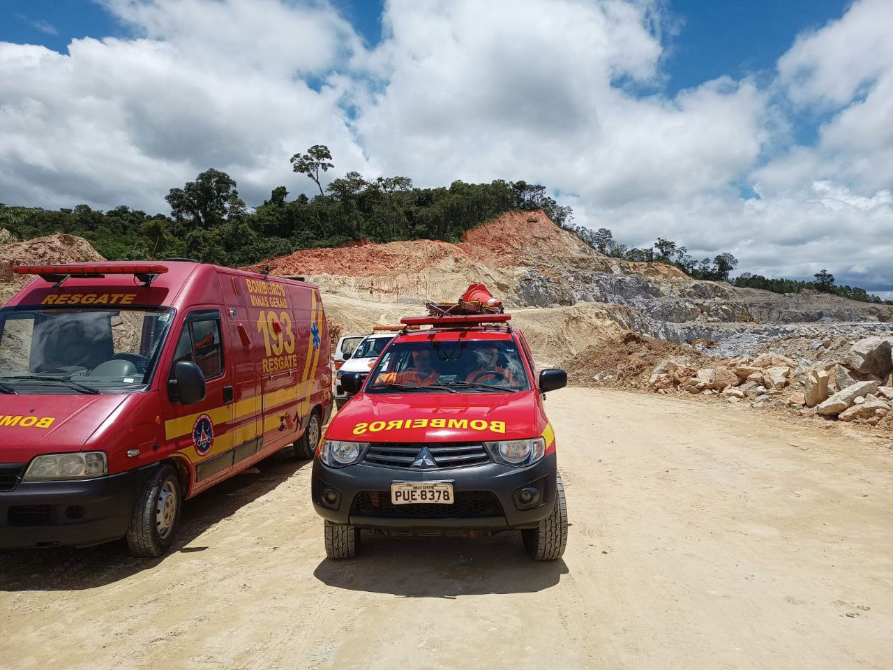 Idoso de 75 anos morre após explosão de dinamite em pedreira em Ouro Preto - Foto: Divulgação/CBMMG